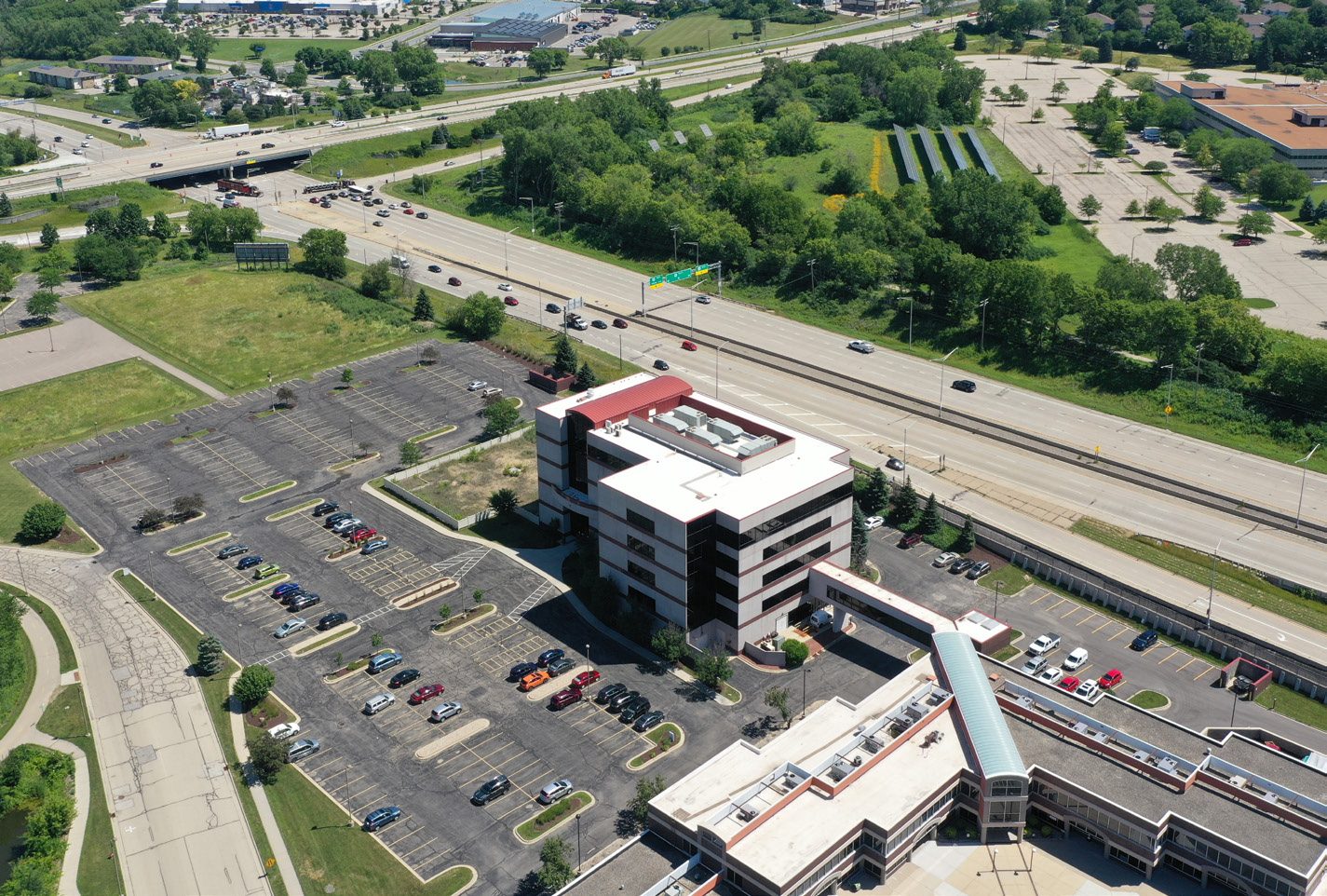 Aerial view of the campus