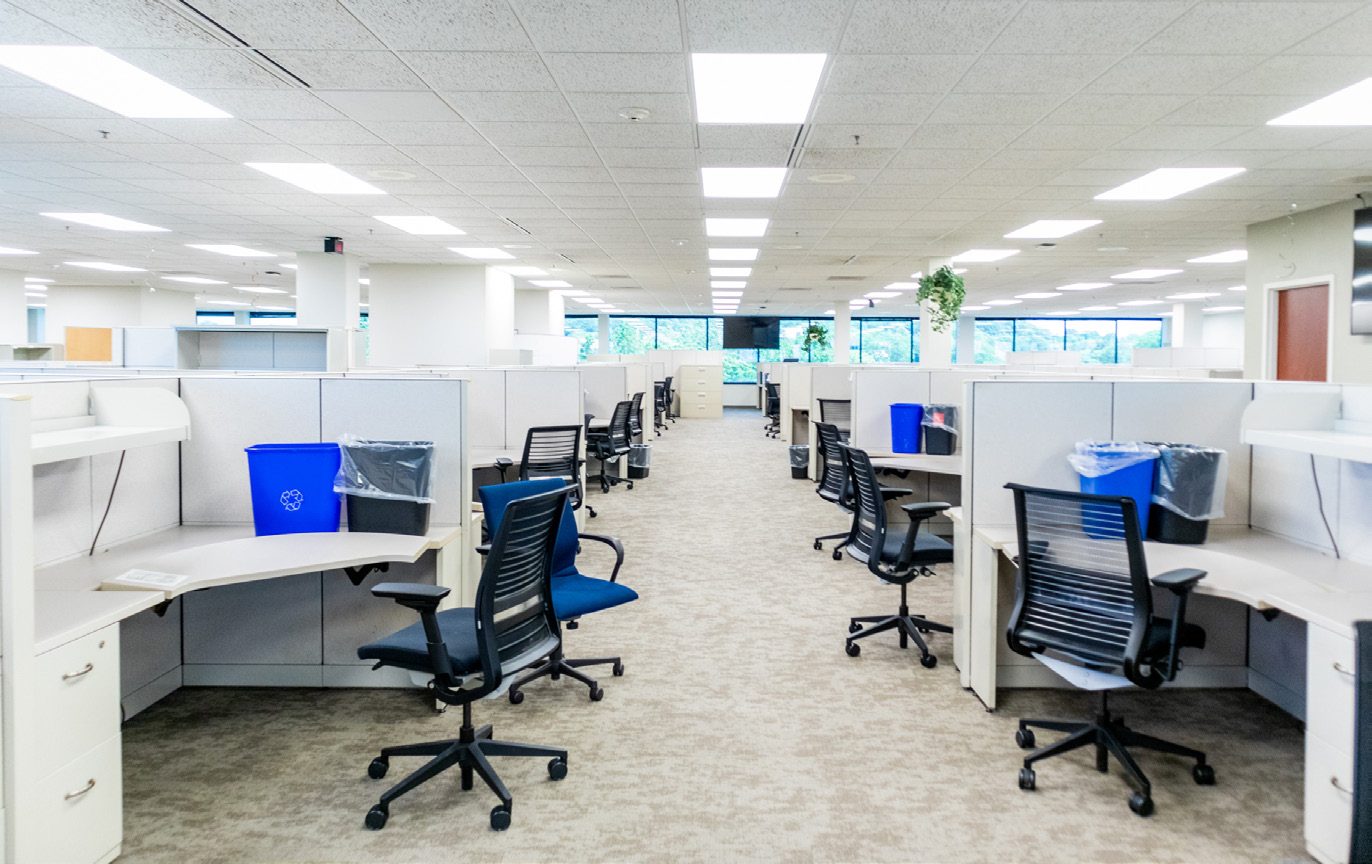Open office workspace